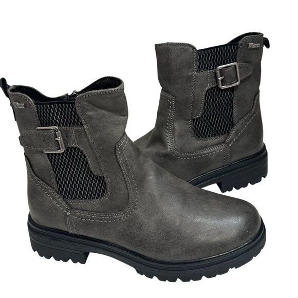 Spring Step Kaze Gray Ankle Boots Euro 38 US 7.5 Vegan Friendly Water Resistant - Picture 2 of 5